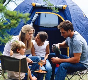 camping with family